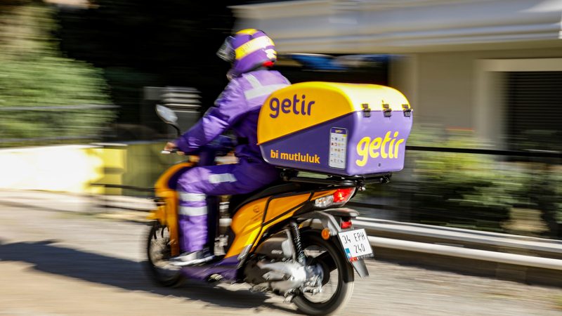 Motorbike, food delivery, Getir