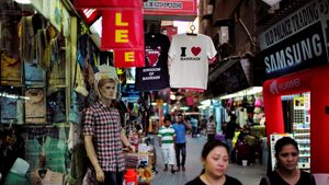 The souq at Bab al Bahrain in Manama, Bahrain. The country's trade with its GCC neighbours has dropped by 5%