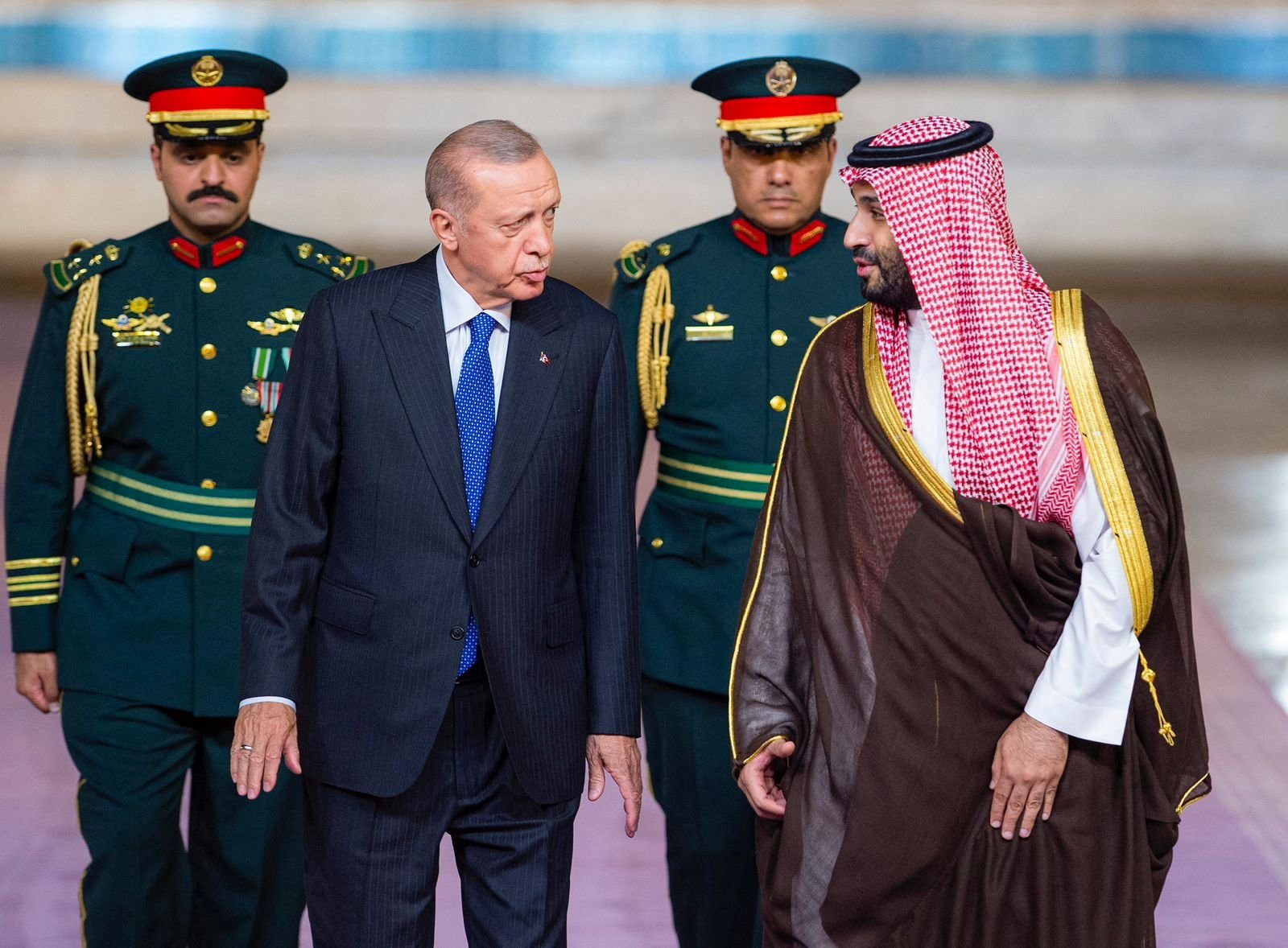 Turkish President Tayyip Erdoğan met Saudi Arabia's Crown Prince Mohammed bin Salman in Jeddah last year