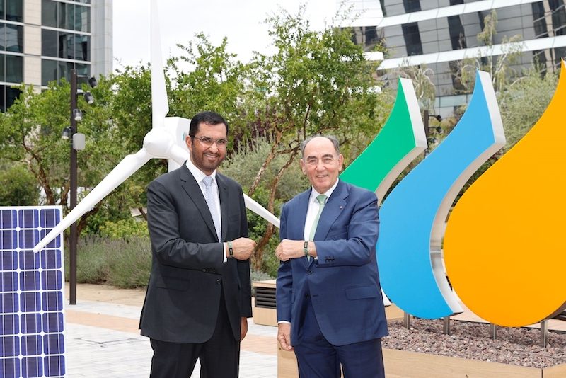 Masdar chairman Sultan Al Jaber and Iberdrola executive chairman Ignacio Galan