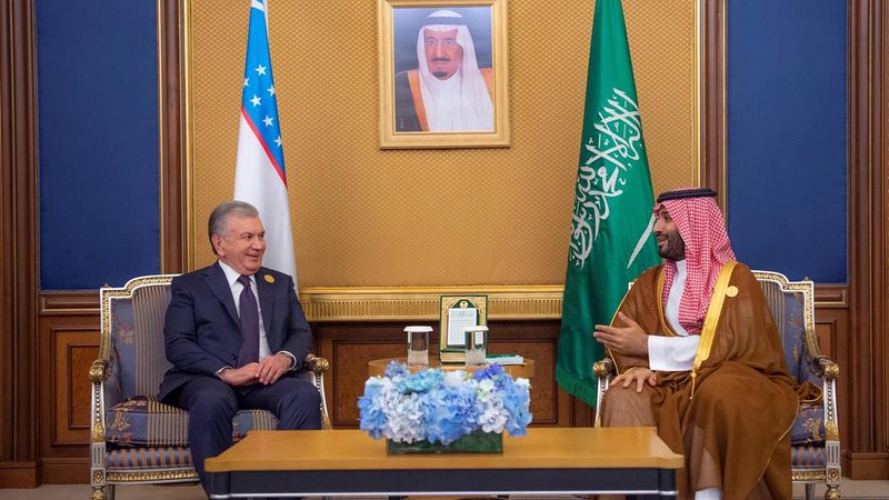 Saudi Crown Prince meets with President Shavkat Mirziyoyev of Uzbekistan