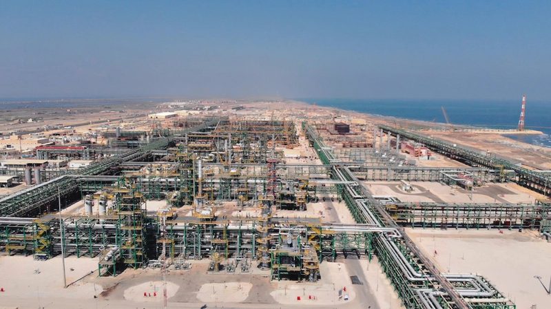 The Zohr gas processing facility in Egypt