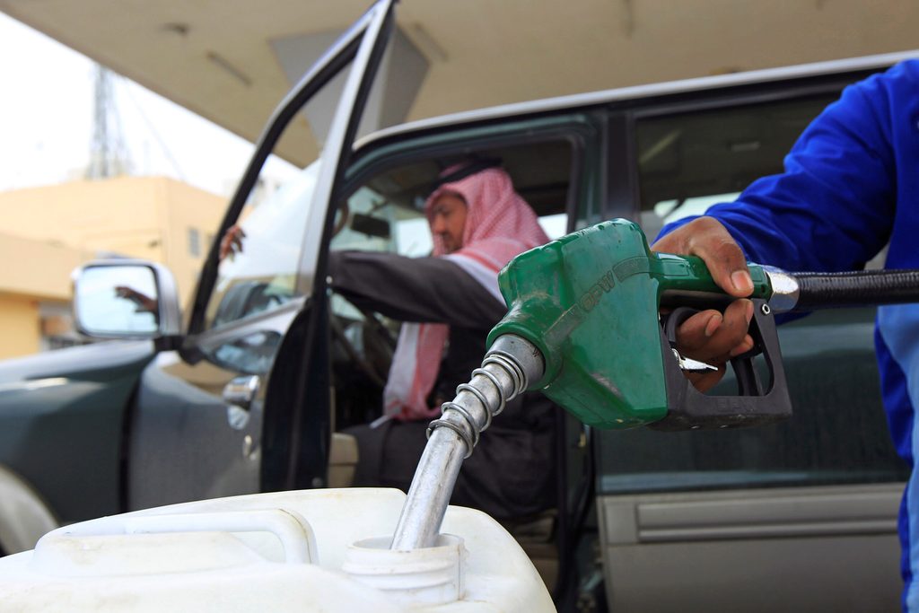 A petrol station in Riyadh. Saudi fuel subsidies represent 27% of GDP