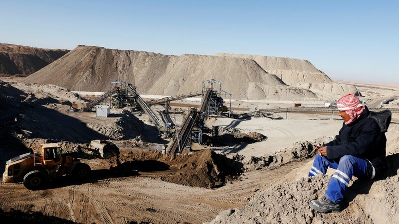 The Mdhilla phosphate production plant in Tunisia. The industry contributes 4% of Tunisia's GDP