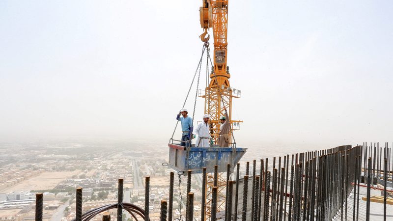 A construction site in Riyadh. Developing the real estate sector is a priority for the Saudi government
