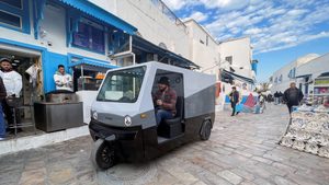 A Bako electric car in Sidi Bou Said, Tunisia. Clean transport is one of the many sectors that can benefit from HSBC's $1bn fund