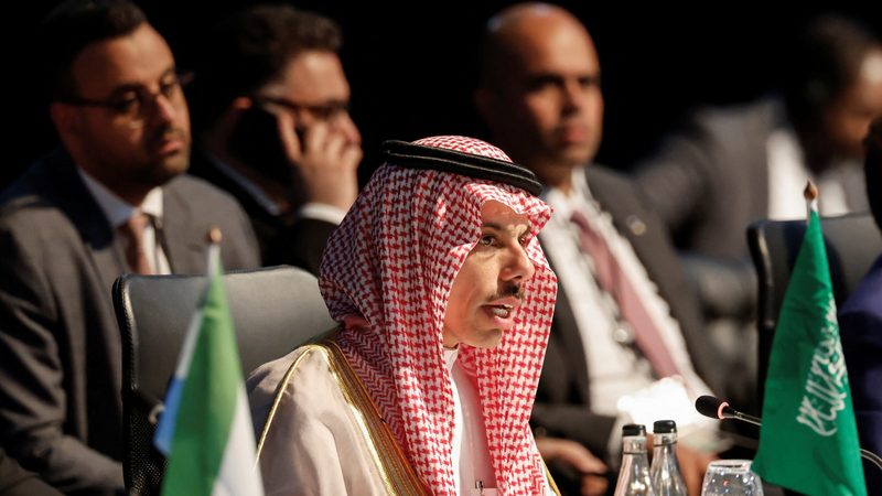 Saudi Arabia's foreign minister Faisal bin Farhan Al Saud at the 2023 Brics Summit. The country will join the bloc in 2024