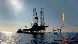An offshore jack-up rig