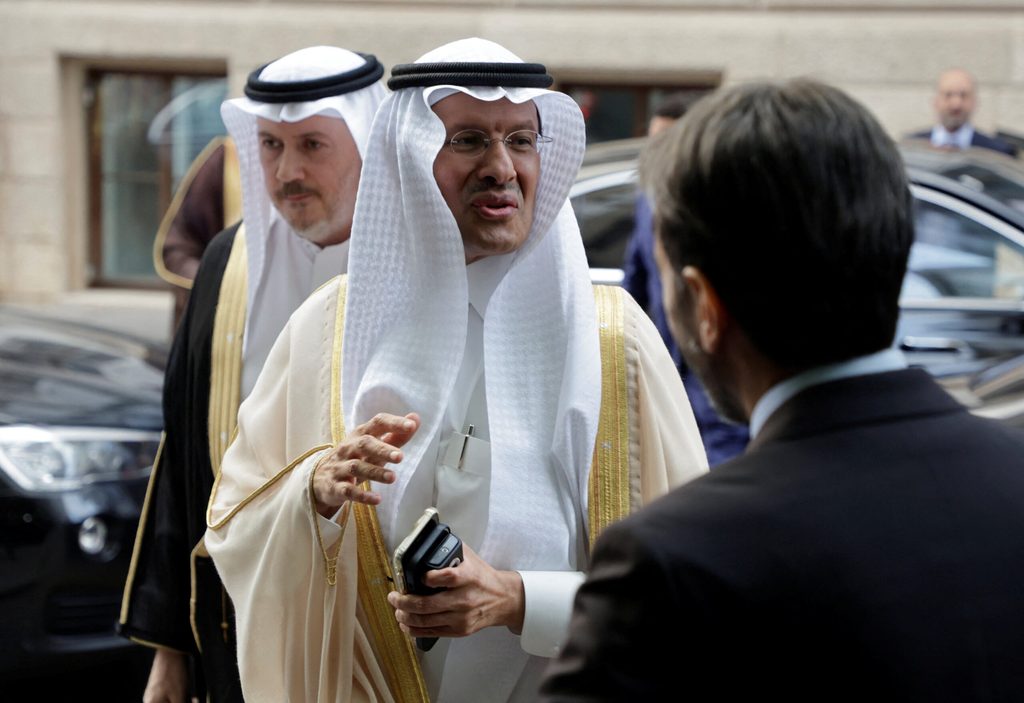 Saudi minister of energy Prince Abdulaziz bin Salman at an Opec meeting in June. It is thought Opec+ members cannot agree on further output cuts