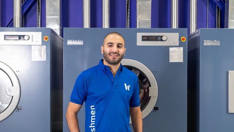 Washmen CEO Rami Shaar, seen at its Jebel Ali facility, says he doesn't yet see the benefits of listing