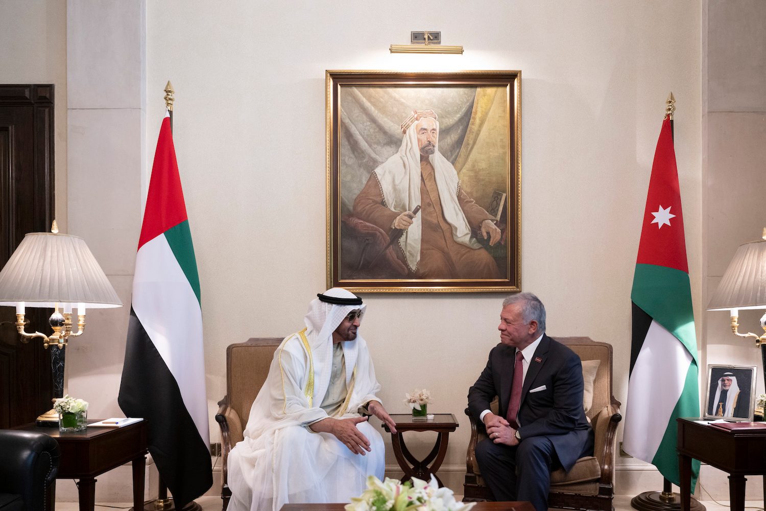 A trade boost is expected following a meeting between UAE president Sheikh Mohamed and King Abdullah of Jordan