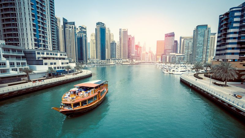 Dubai Marina, where office rents have risen by 54% over the past year