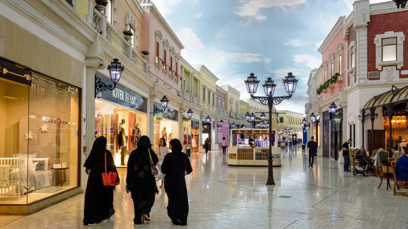 The Villagio shopping mall in Doha, Qatar. Visitors from Saudi Arabia, India and the UK topped the list of arrivals last year