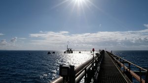 Pipelines at Libya's Zueitina oil terminal, which was forced to close by Hurricane Daniel