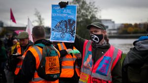 UK climate change protestors at Cop26 in Glasgow