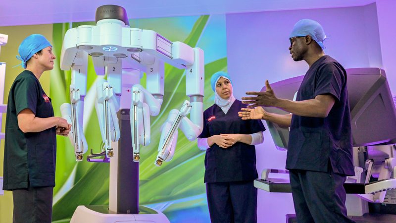An advanced robotic system at Burjeel Hospital in Abu Dhabi. The UAE has some of the best medical infrastructure in the world - and some of the most expensive health insurance