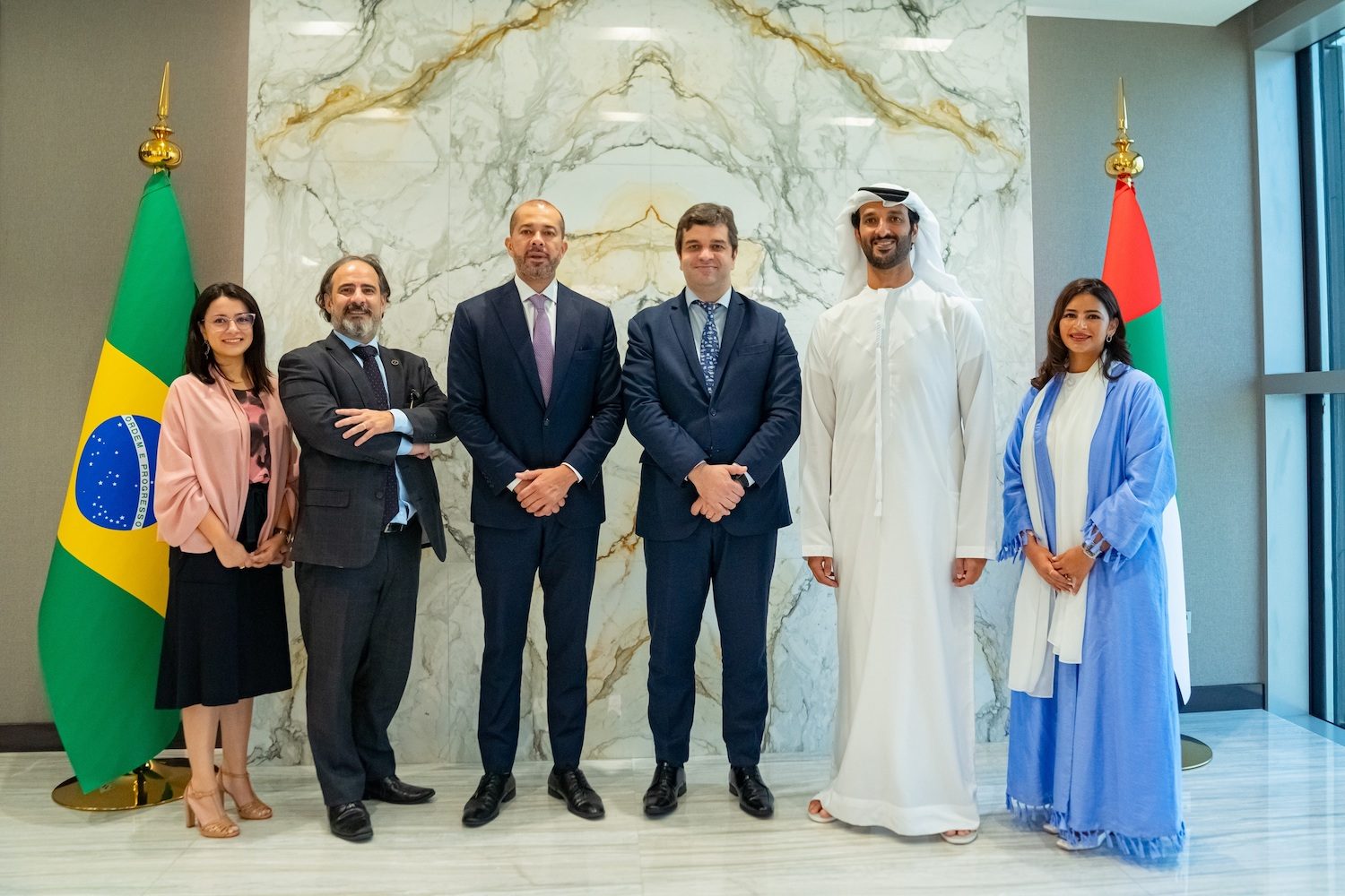 A Brazilian delegation headed by Alexandre Cordeiro Macedo (third from left), president of the Administrative Council for Economic Defence, visited the UAE this week