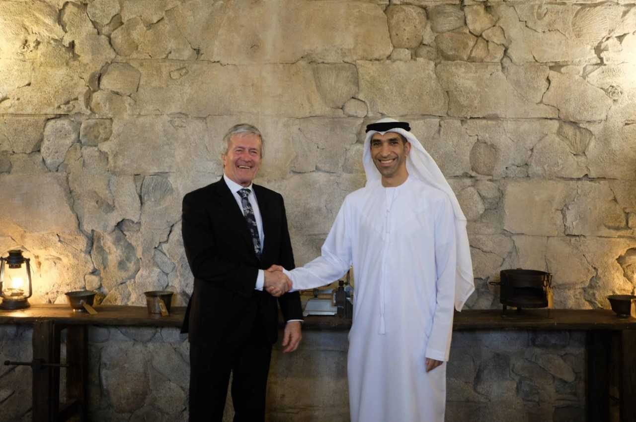 Damien O’Connor, New Zealand’s minister of trade and export growth and Dr Thani bin Ahmed Al Zeyoudi, the UAE’s minister of state for foreign trade