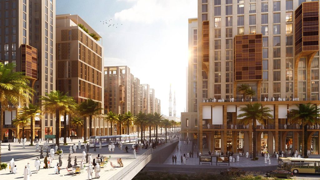 An artist's impression of one of Rua Al Madinah's streets. The entire complex will eventually have 47,000 hotel rooms