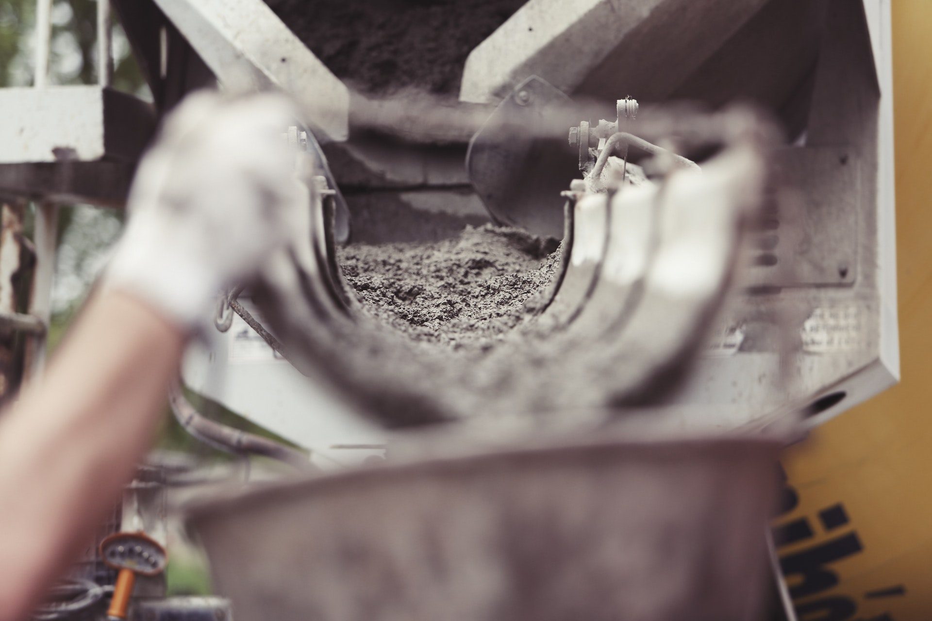 Cement being poured