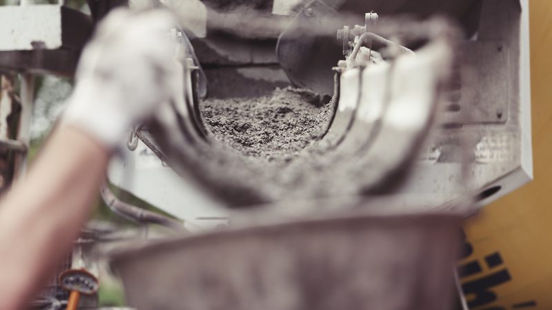 Cement being poured