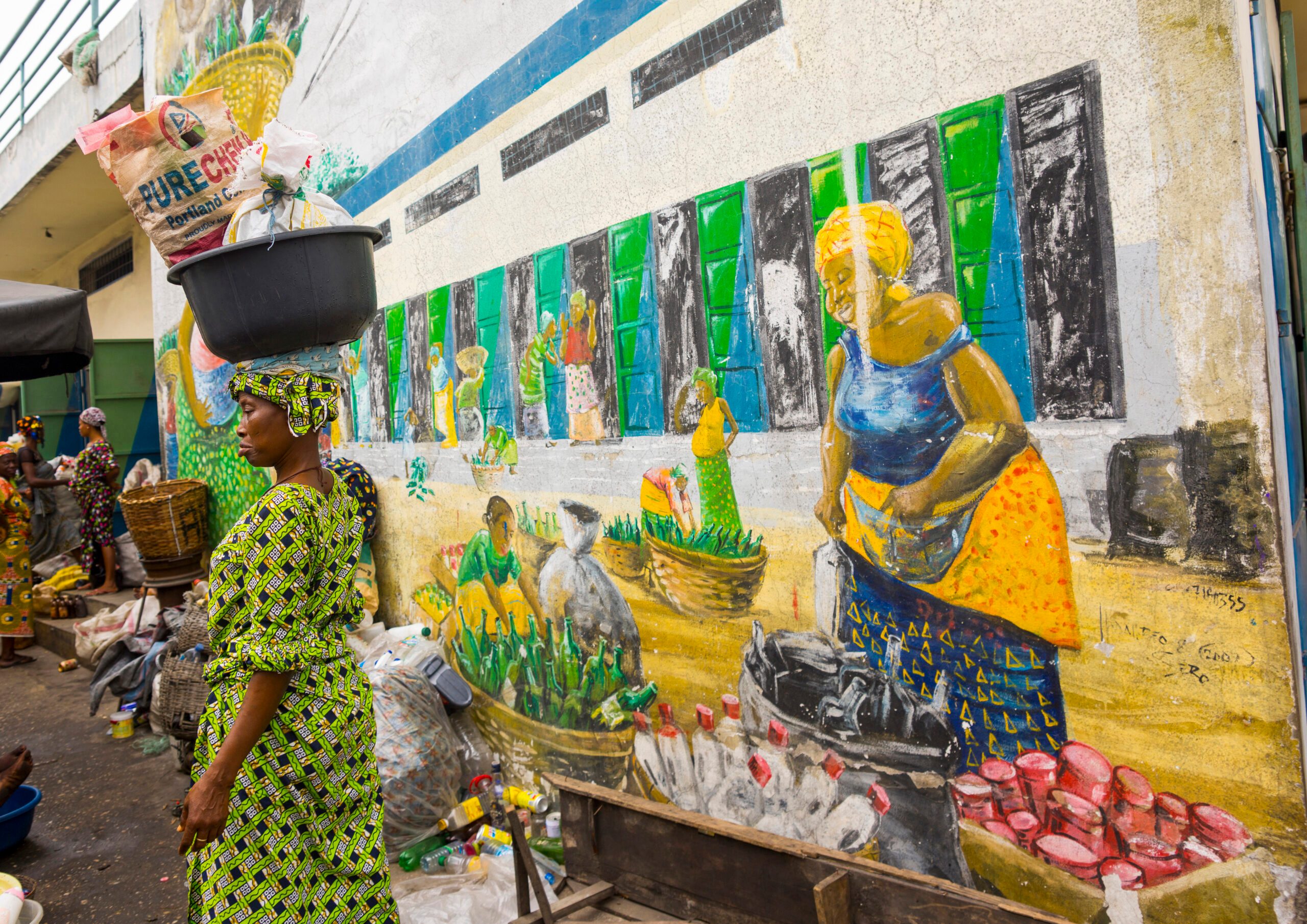 Bottles gathered for recycling in Benin. Climate-responsive projects such as recycling are falling short in developing countries, a new report suggests