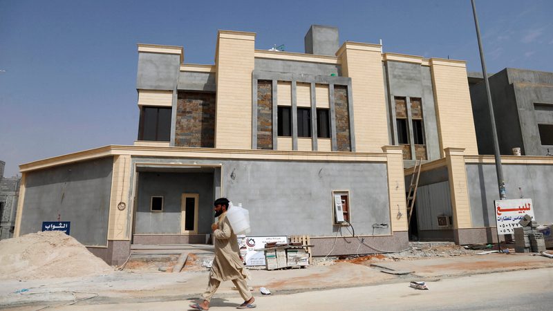 A villa for sale in Riyadh. Prices rose 1.2% compared to last year despite a fall in sales