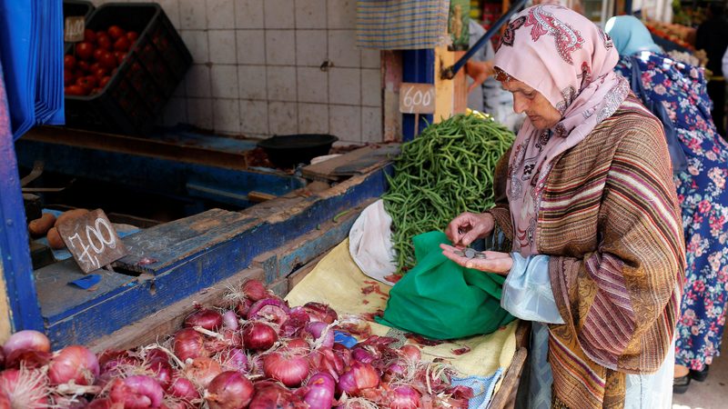 A vegetable market in Casablanca. The jobless rate among Moroccan women is almost double that of men