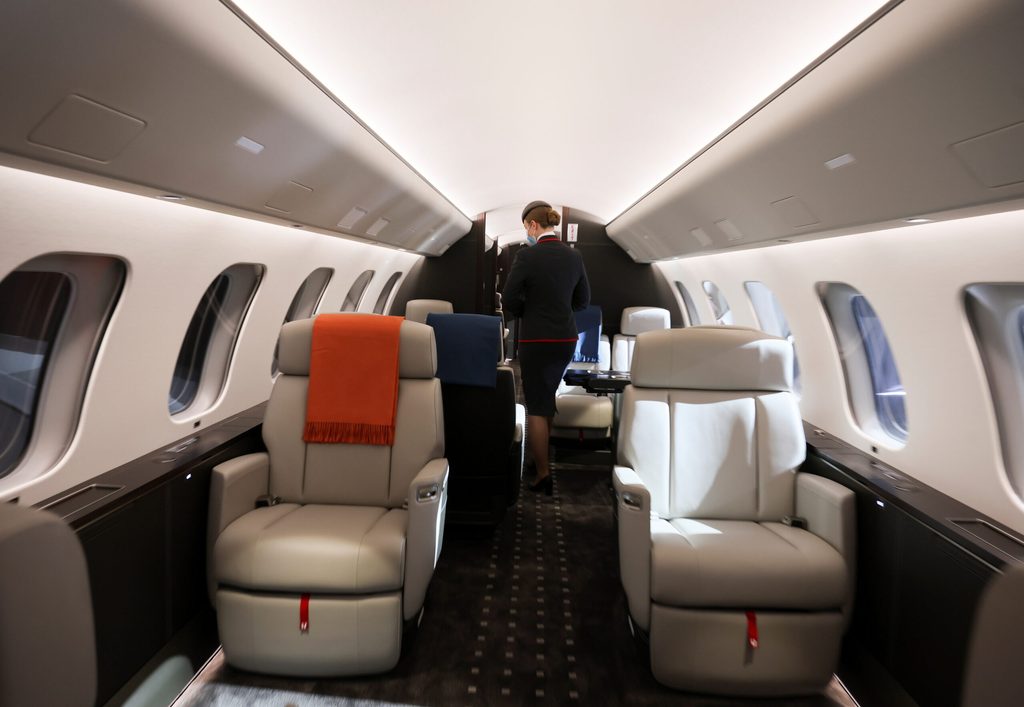 A 19-seater operated by VistaJet, one of the Gulf's private jet companies