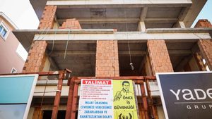 Houses under construction in Turkey. The residential property price index has increased by 95.9 percent from a year ago