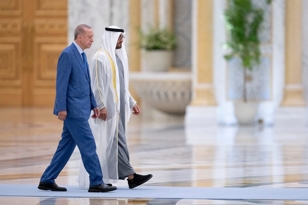 Turkey's President Erdoğan on a recent visit to the UAE, during which the UAE government commited to investments totalling $51bn over three years
