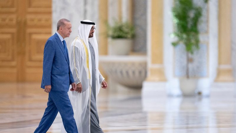 Turkey's President Erdoğan on a recent visit to the UAE, during which the UAE government commited to investments totalling $51bn over three years