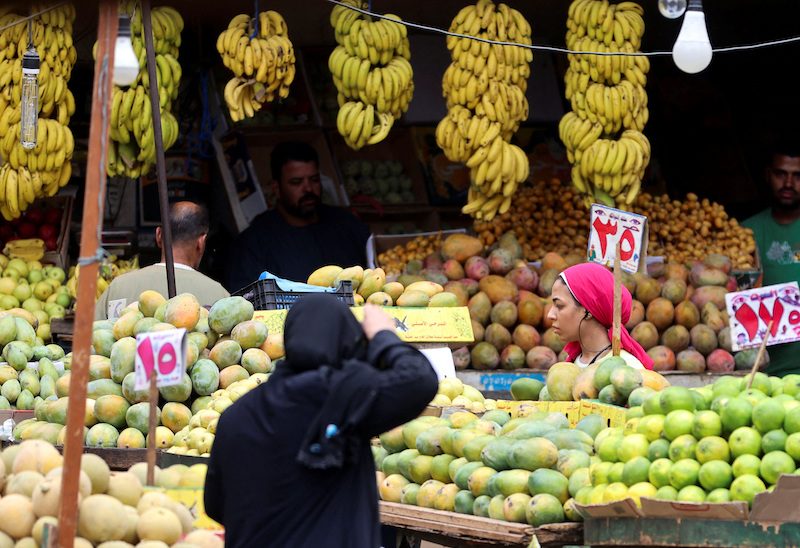 Prices of meat, fruit and vegetables in Egypt all fell during November