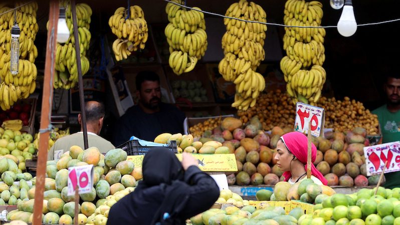 Prices of meat, fruit and vegetables in Egypt all fell during November