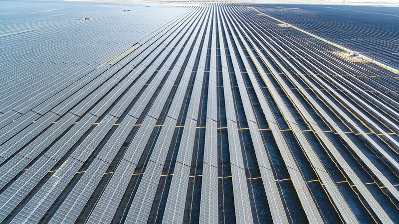 The Al Dhafra solar plant in Abu Dhabi covers 20 sq km and can power 200,000 homes