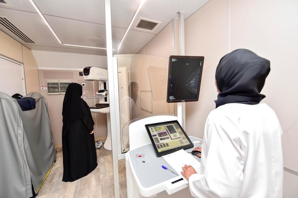 Breast cancer screening at a UAE hospital. An increasing amount of retiring expats in the region are in need of health insurance