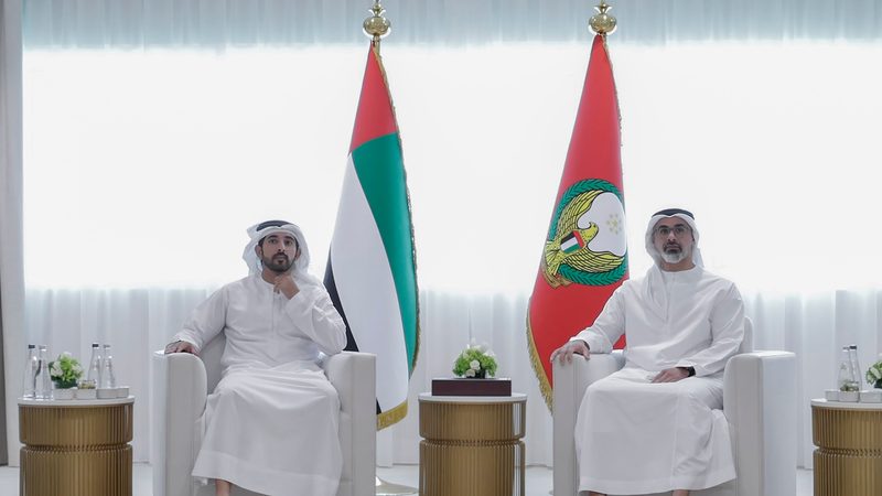 Sheikh Hamdan bin Mohammed bin Rashid Al Maktoum and Sheikh Khaled bin Mohamed bin Zayed Al Nahyan have implemented the next phase of the Sirb satellite programme