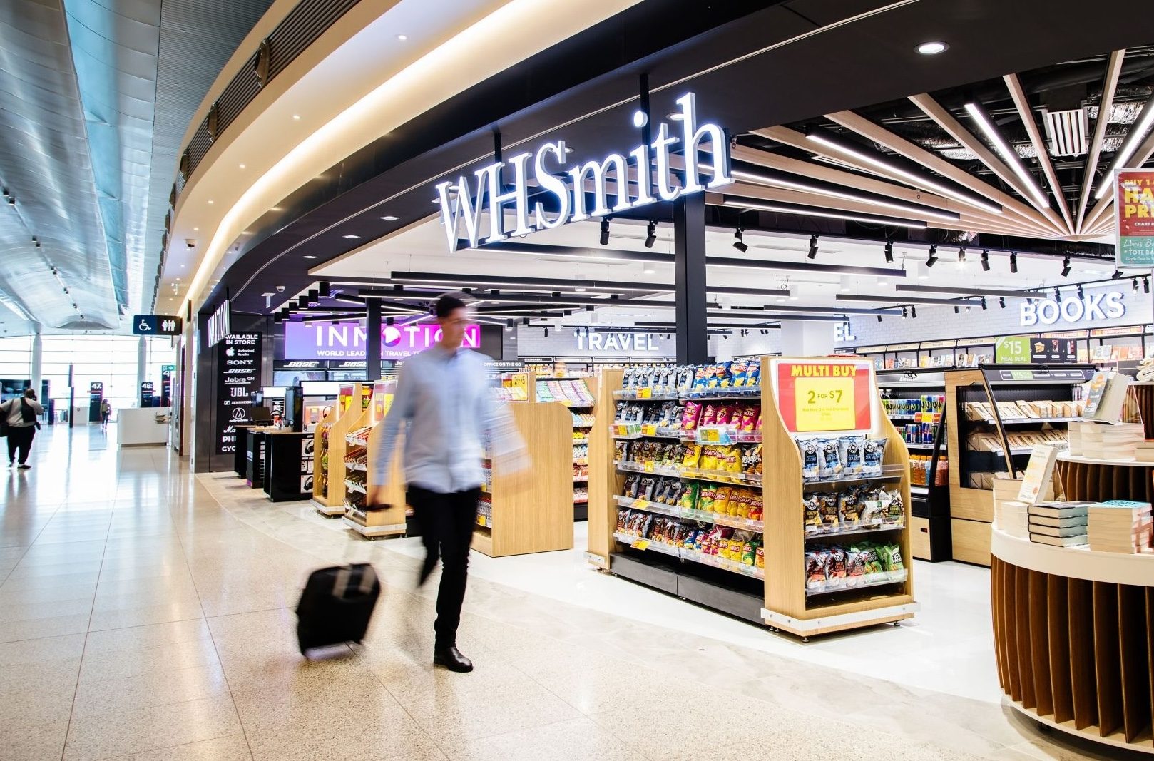 A WH Smith shop. Tihama operates its units at Riyadh and Jeddah airports