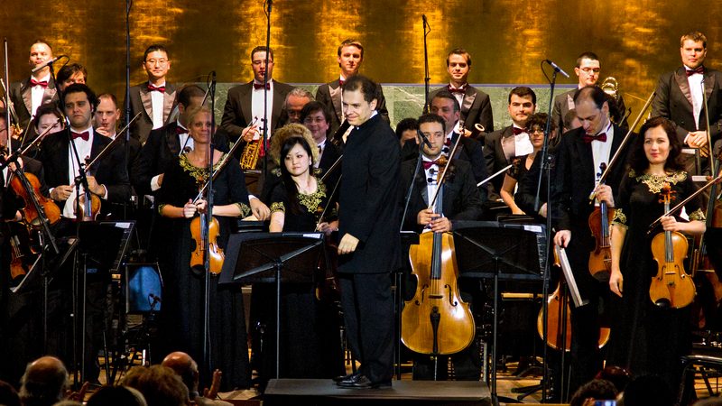 The Qatar Philharmonic Orchestra during a concert held in the General Assembly Hall at United Nations headquarters