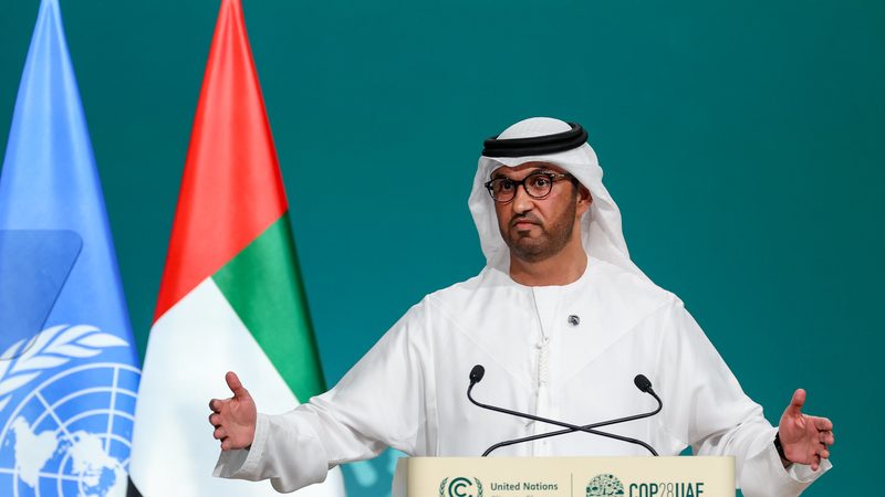 Sultan Al Jaber encouraged environmental lobbyists and the hydrocarbon industry to work together 'to do something unprecedented'