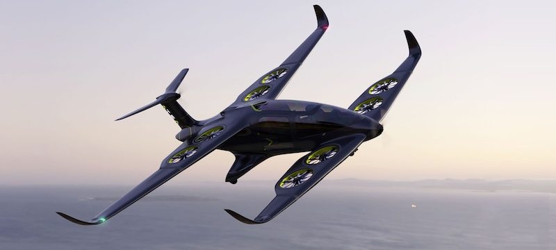 An eVTOL craft designed by French company Ascendance, which has signed a deal with Abu Dhabi Investment Office to set up in the emirate