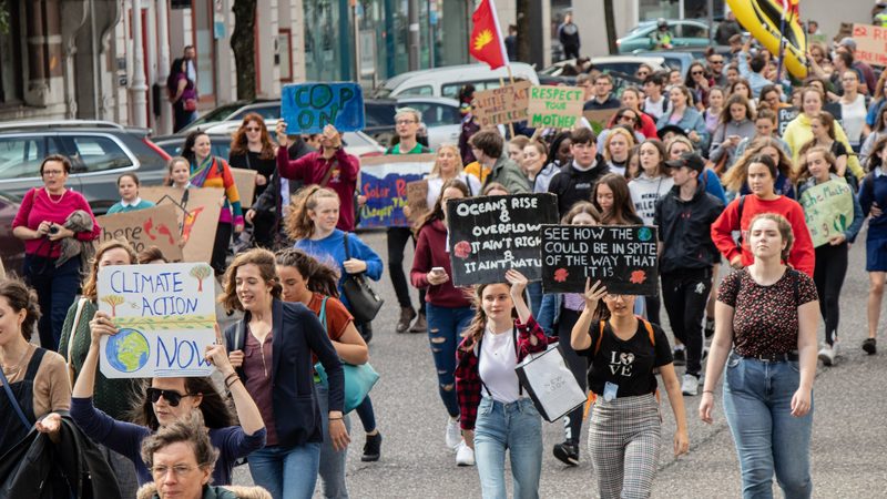 Protestors against climate change