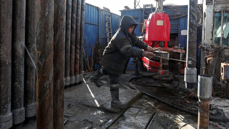 An oil rig in the Yarakta Oil Field in Russia. Moscow have also agreed to extend cuts through December