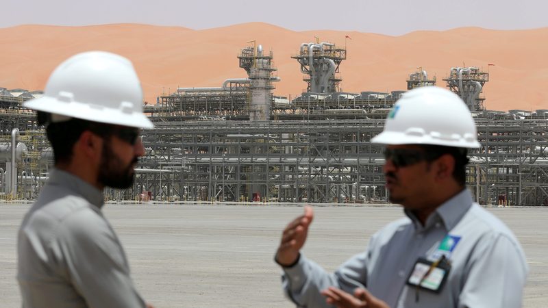 Saudi Aramco employees on site. Indian Oil and Bharat Petroleum plan to import an additional one million bpd each from Saudi Aramco