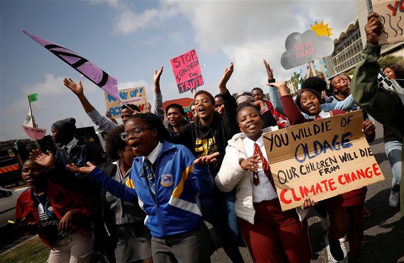 Young West African activists demanding action on climate change