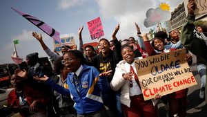 Young West African activists demanding action on climate change