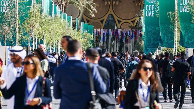Delegates at Cop28 in Dubai. Discussions about phasing out or phasing down fossil fuels – and how quickly – are continuing at the climate summit