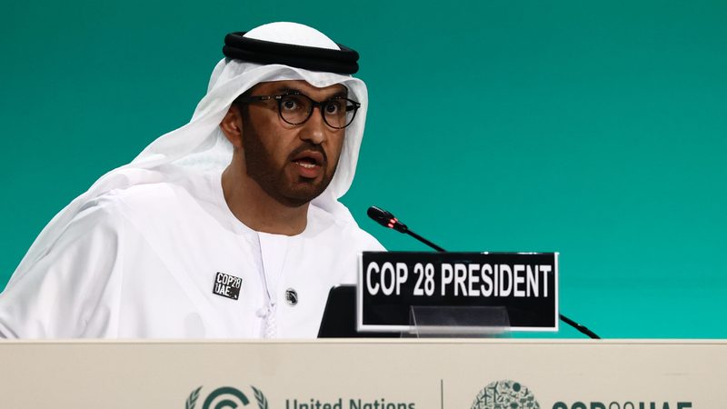 Sultan Al Jaber speaking at Cop28