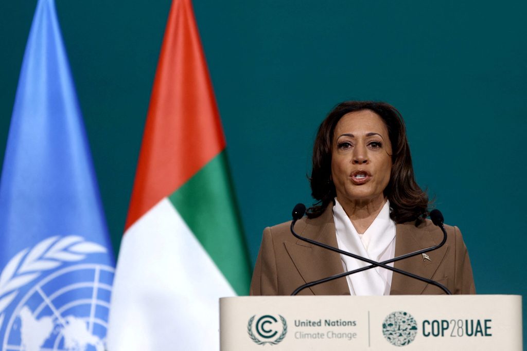 US vice president Kamala Harris announced a further pledge to help combat climate change