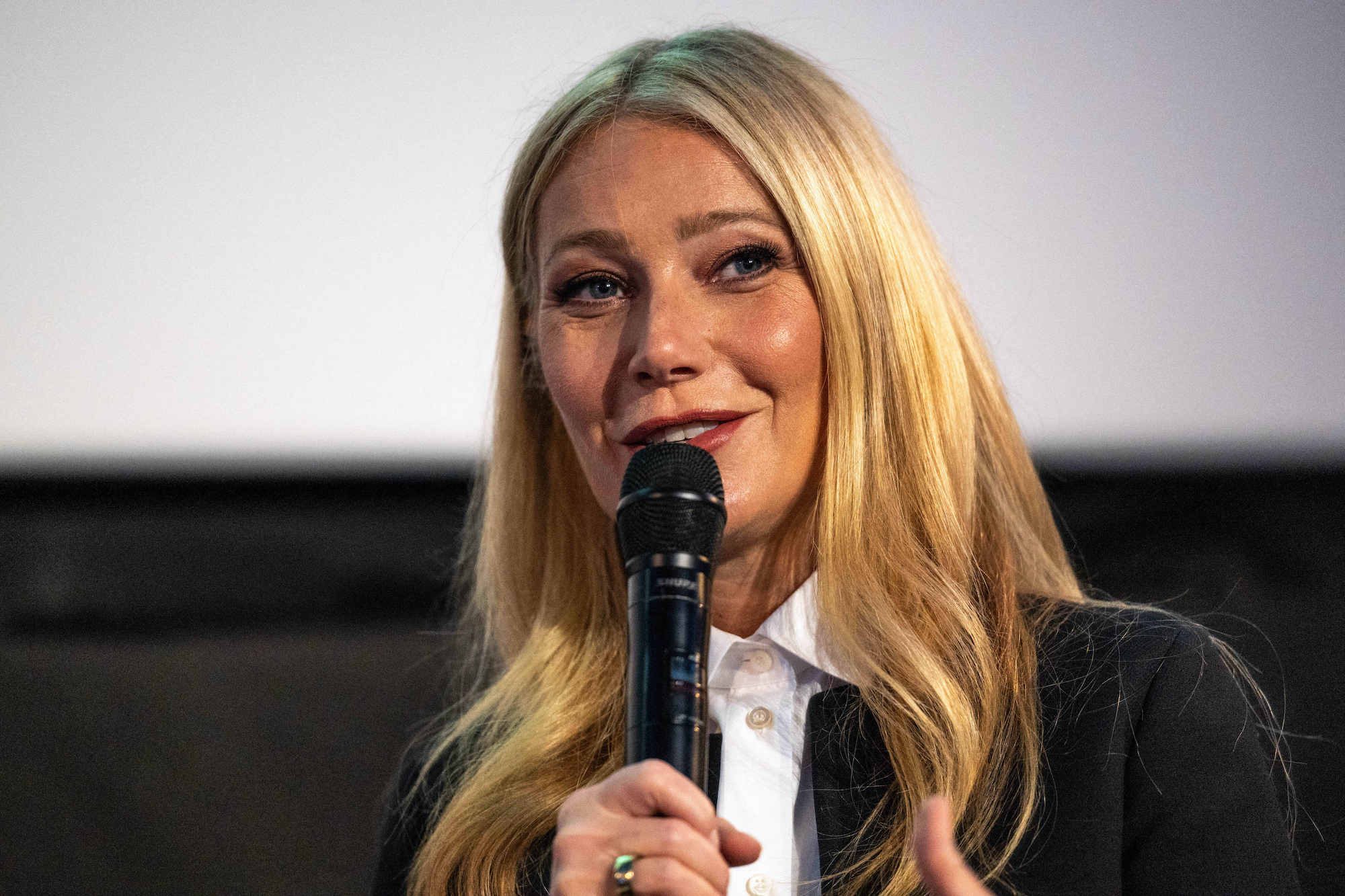 U.S. actress Gwyneth Paltrow talks during an ‘In Conversation’ session at the Ritz-Carlton hotel in Jeddah, Saudi Arabia, on December 6th, 2023, as part of the 3rd edition of Red Sea Film Festival. Photo by Balkis Press/ABACAPRESS.COM